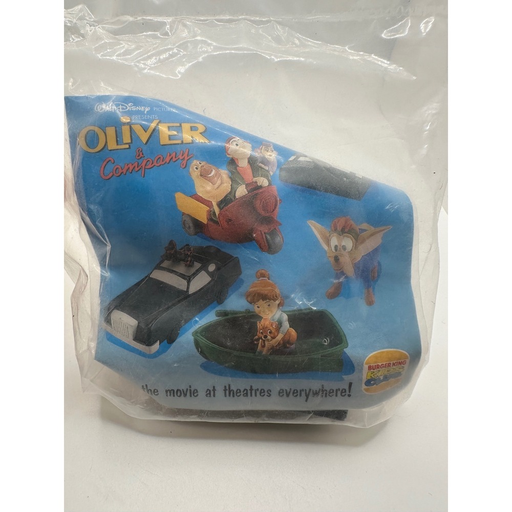 Disney Oliver Company Burger King Kids Meal Toy 1988 Unopened